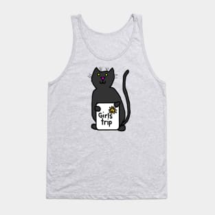 Cute Cat goes on Girls Trip Tank Top